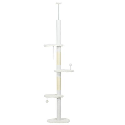 Arbre à chat 225-255 cm réglable en hauteur Tour pour chat