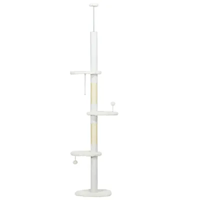 Arbre à chat 225-255 cm réglable en hauteur Tour pour chat