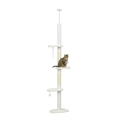 Arbre à chat 225-255 cm réglable en hauteur Tour pour chat