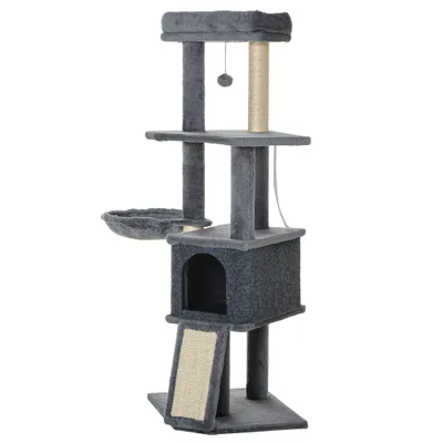 Arbre à chat centre d'activités multi-équipé griffoirs grattoir