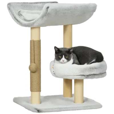 Abre à chat avec griffoir 1 niche supérieure avec coussin
