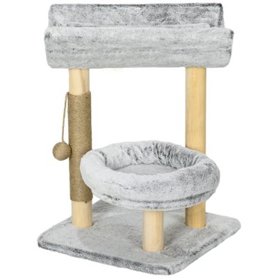 Abre à chat avec griffoir 1 niche supérieure avec coussin