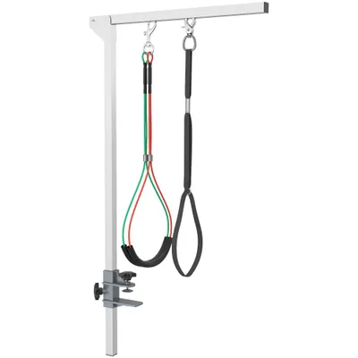 Bras de toilettage pliable pour animaux de compagnie en acier inoxydable