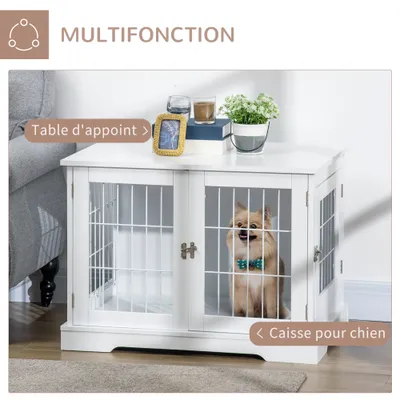 Cage pour chien animaux 2 en 1 table d'appoint meuble cage chien Cage pour chien animaux 2 en 1 table d'appoint meuble cage chien