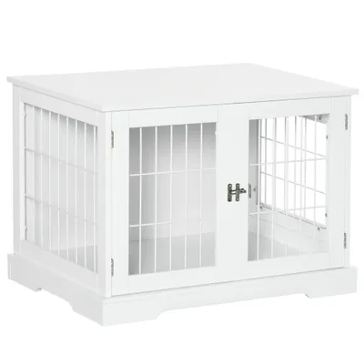 Cage pour chien animaux 2 en 1 table d'appoint meuble cage chien Cage pour chien animaux 2 en 1 table d'appoint meuble cage chien