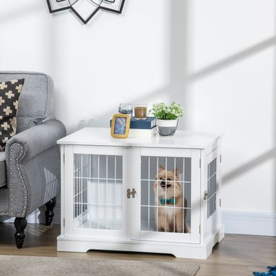 Cage pour chien animaux 2 en 1 table d'appoint meuble cage chien