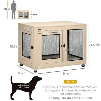 Cage pour chien sur pied avec coussin amovible Cage pour chien sur pied avec coussin amovible