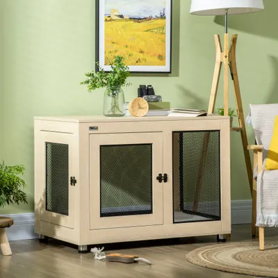 Cage pour chien sur pied avec coussin amovible Cage pour chien sur pied avec coussin amovible