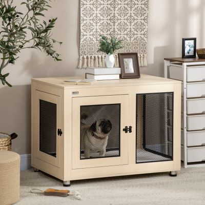 Cage pour chien sur pied avec coussin amovible
