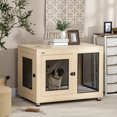 Cage pour chien sur pied avec coussin amovible Cage pour chien sur pied avec coussin amovible