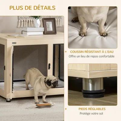 Cage pour chien sur pied avec coussin amovible Cage pour chien sur pied avec coussin amovible
