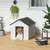 Niche d'extérieur en PP blanc pour chiens de petite et moyenne taille Niche d'extérieur en PP blanc pour chiens de petite et moyenne taille