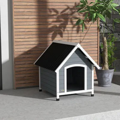 Niche pour chien extérieure en bois avec plancher amovible abri Niche pour chien extérieure en bois avec plancher amovible abri