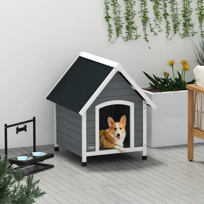 Niche pour chien extérieure en bois avec plancher amovible abri Niche pour chien extérieure en bois avec plancher amovible abri