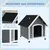 Niche pour chien extérieure en bois avec plancher amovible abri Niche pour chien extérieure en bois avec plancher amovible abri