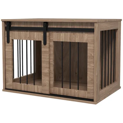Cage caisse pour chien animaux intérieur porte coulissante