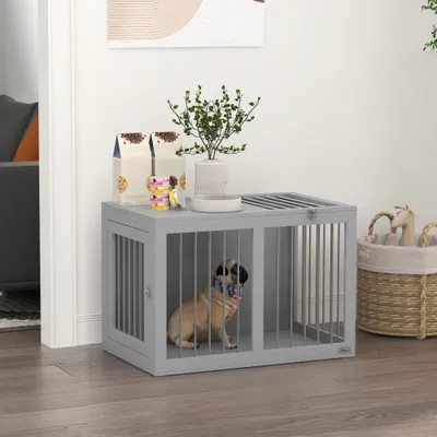 Cage pour chien intérieur niche pour chiens 2 portes Cage pour chien intérieur niche pour chiens 2 portes