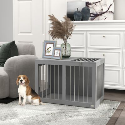Cage pour chien intérieur niche pour chiens 2 portes