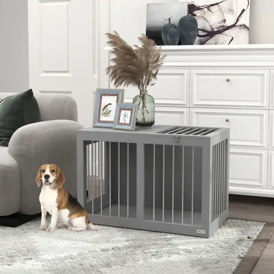 Cage pour chien intérieur niche pour chiens 2 portes Cage pour chien intérieur niche pour chiens 2 portes