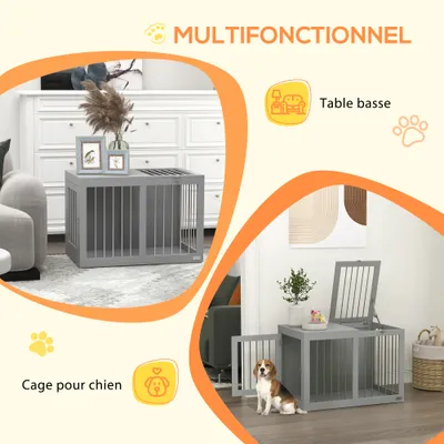 Cage pour chien intérieur niche pour chiens 2 portes Cage pour chien intérieur niche pour chiens 2 portes
