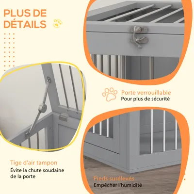 Cage pour chien intérieur niche pour chiens 2 portes Cage pour chien intérieur niche pour chiens 2 portes