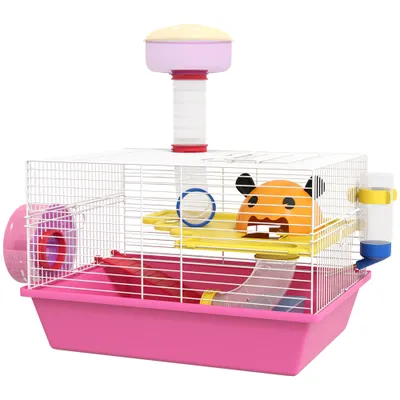 Cage à hamster rat rongeur multicolore avec plateforme