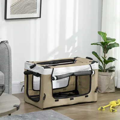 Poussette pliable animaux chien chat nacelle amovible bandoulières