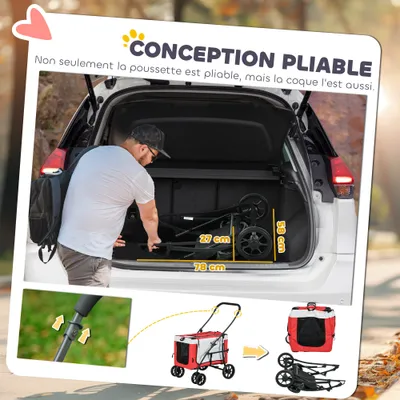 Poussette pliable animaux