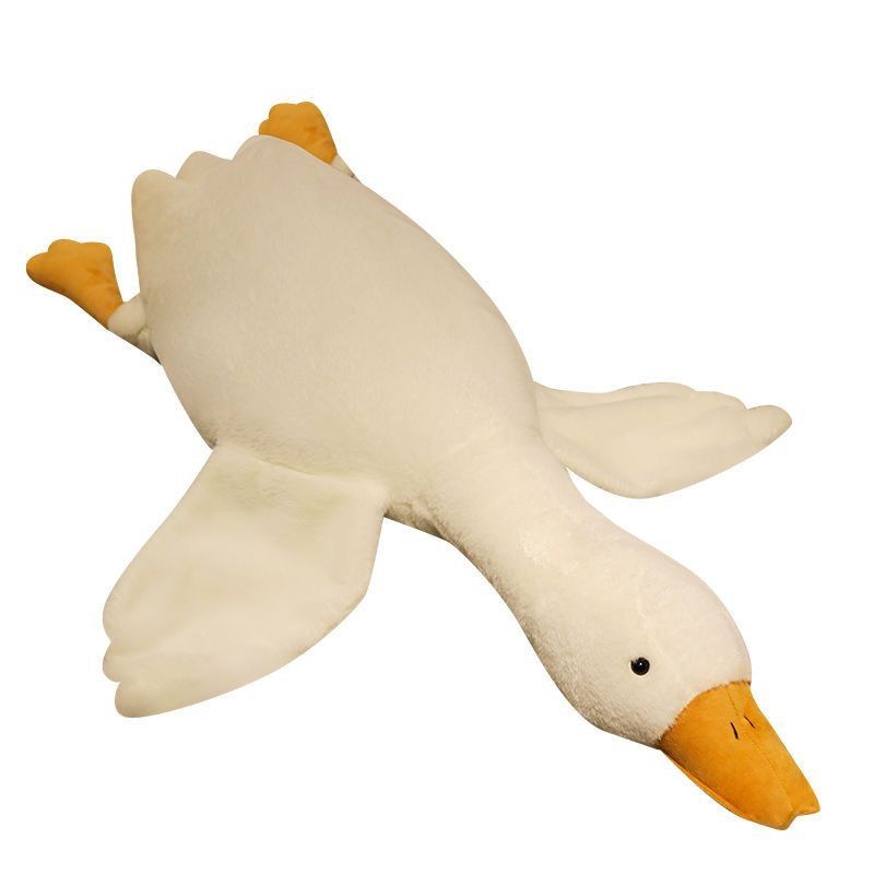 Grand jouet en peluche pour chien, canard blanc