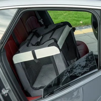 Sac de transport pliable - poignée, 3 entrées zippées, poche