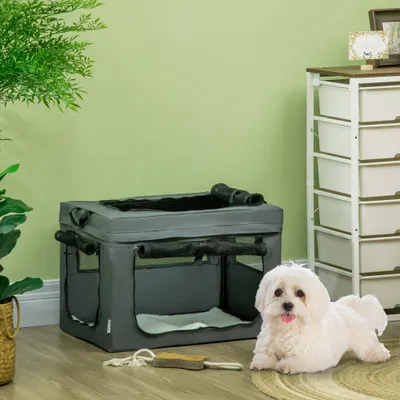 Sac de transport pliable pour animaux de compagnie avec poignée