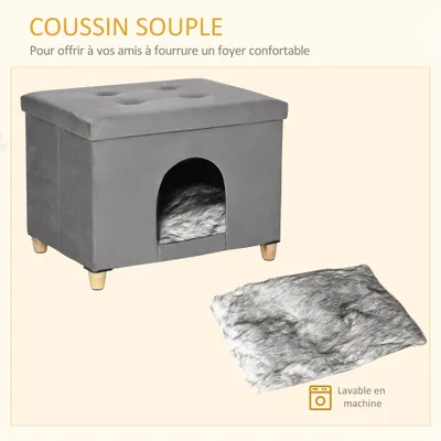 Niche chat maison de chat avec coussin