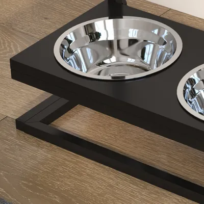 Gamelles surrélevées chien avec support réglable en hauteur