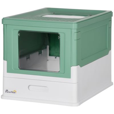 Maison de toilette pour chat pliable double porte battante