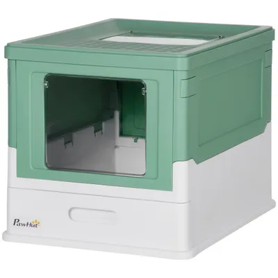 Maison de toilette pour chat pliable double porte battante