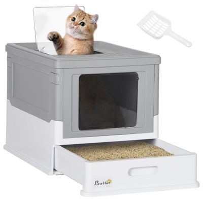 Maison de toilette pour chat pliable double porte battante