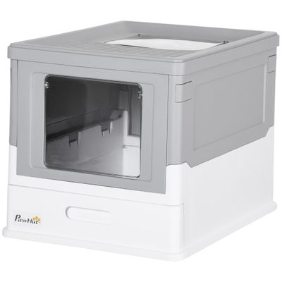 Maison de toilette pour chat pliable double porte battante