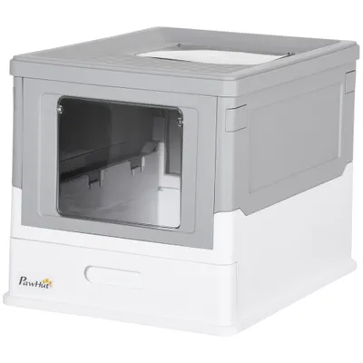 Maison de toilette pour chat pliable double porte battante