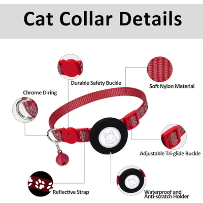 Collier pour chat avec clochette pour AirTag