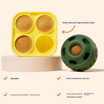 Jouets à mâcher pour chiens remplis de glace et plateaux en silicone