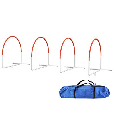 Lot de 4 pièces d'équipement agility- arceaux entrainement pour chien