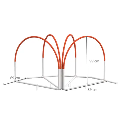 Lot de 4 pièces d'équipement agility- arceaux entrainement pour chien