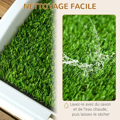 Toilette pour chien litière avec tapis en gazon artificiel plateau