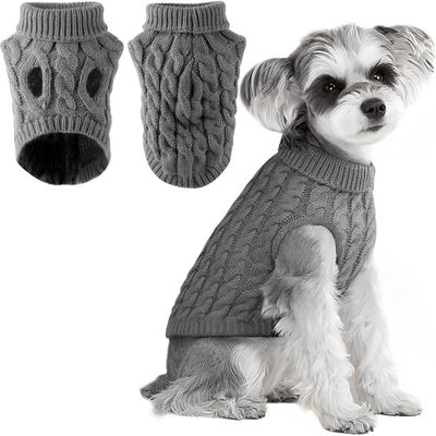ZooVenture Pull pour Chien Tricoté Gris foncé - Taille M