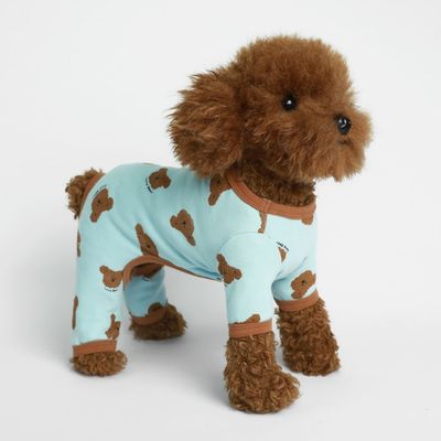 ZooVenture Combinaison de convalescence pour chiens Bleu-Taille M