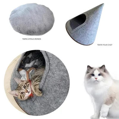 ZooVenture Niche pour Chat en Feutre 50*50*51cm