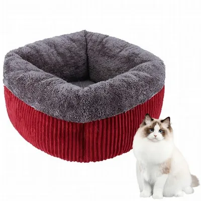 ZooVenture Panier pour Chat Chien Rouge M ZooVenture Panier pour Chat Chien Rouge M