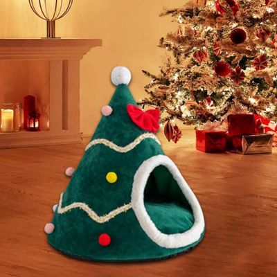 ZooVenture Panier pour Chat en Forme d'Arbre de Noël