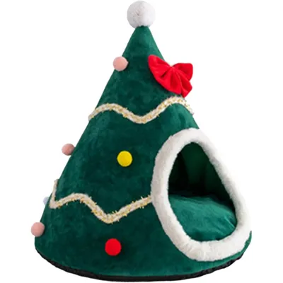 ZooVenture Panier pour Chat en Forme d'Arbre de Noël ZooVenture Panier pour Chat en Forme d'Arbre de Noël