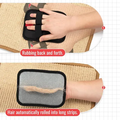 ZooVenture Gants magnétiques pour éliminer les poils d'animaux de compagnie